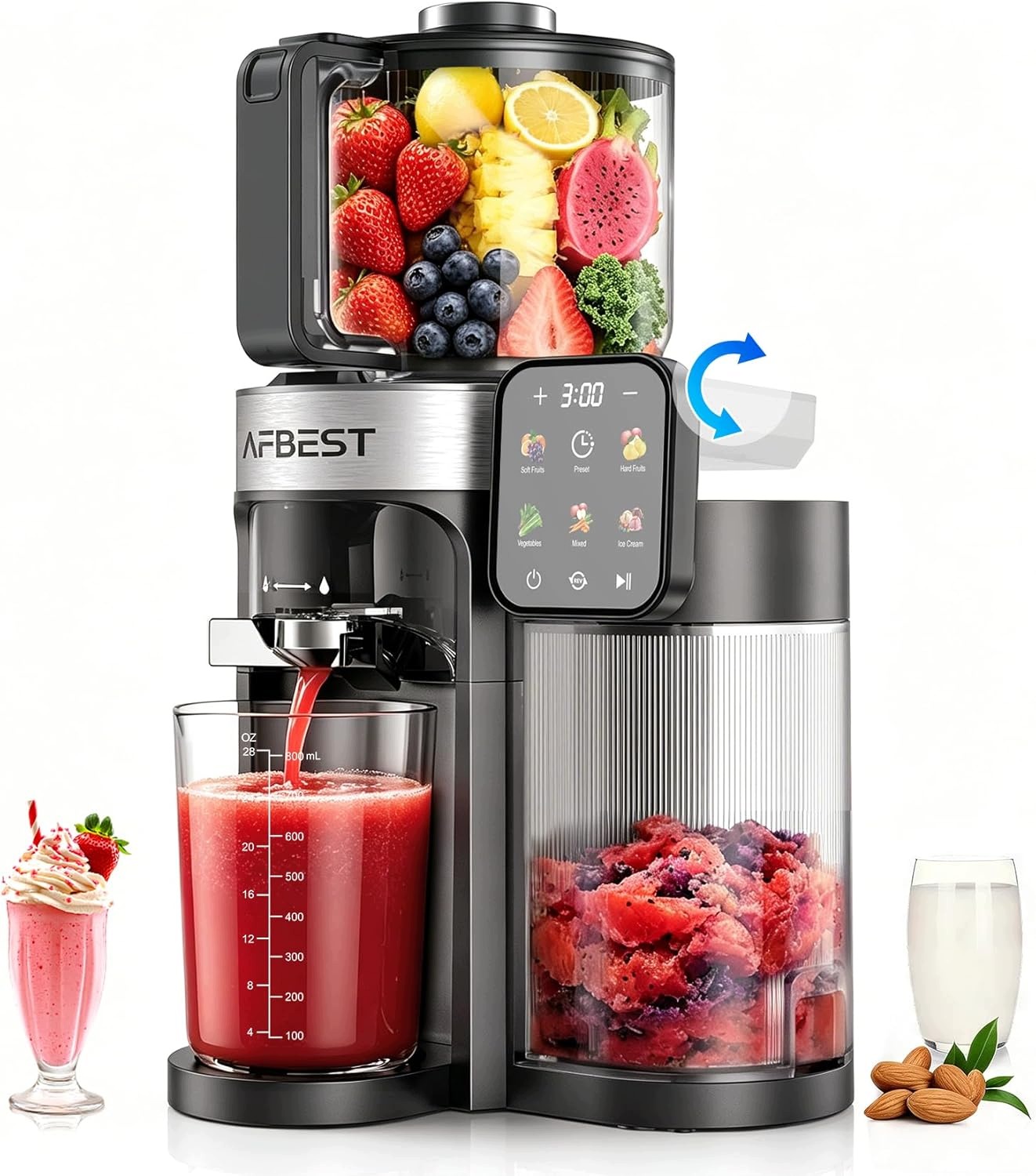 Pomalý Odšťavňovač Afbest Cold Press – Čerstvý Džus Každý Den