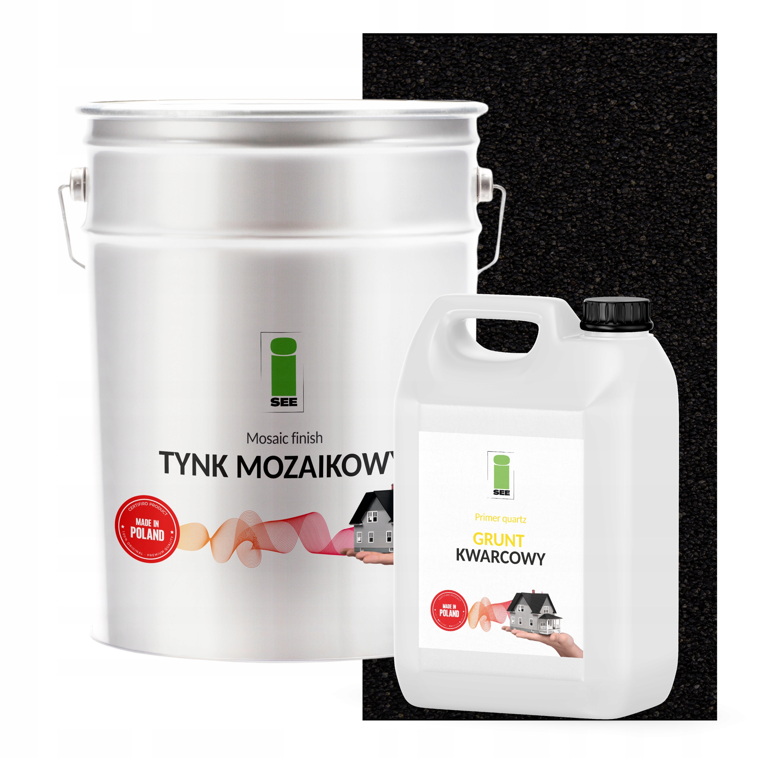 Mozaiková Omietka Čierna Základný Náter Vo Farbe 25Kg Sada Na 6,6m2 Mozaika