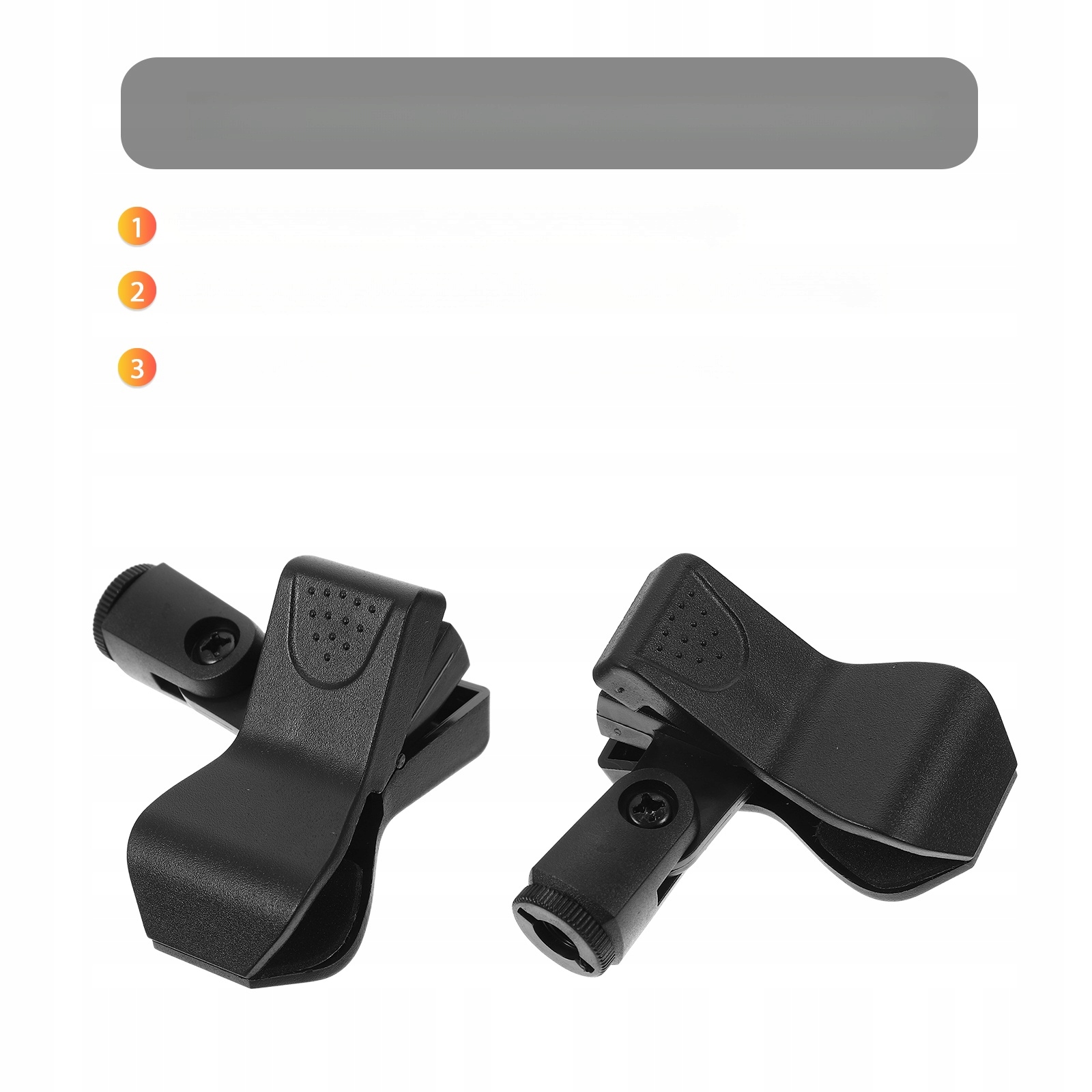 UCHWYTY NA STOJAKI Z KLIPSEM NA MIKROFON MUZYKA PRZEWODOWA Model 40371549