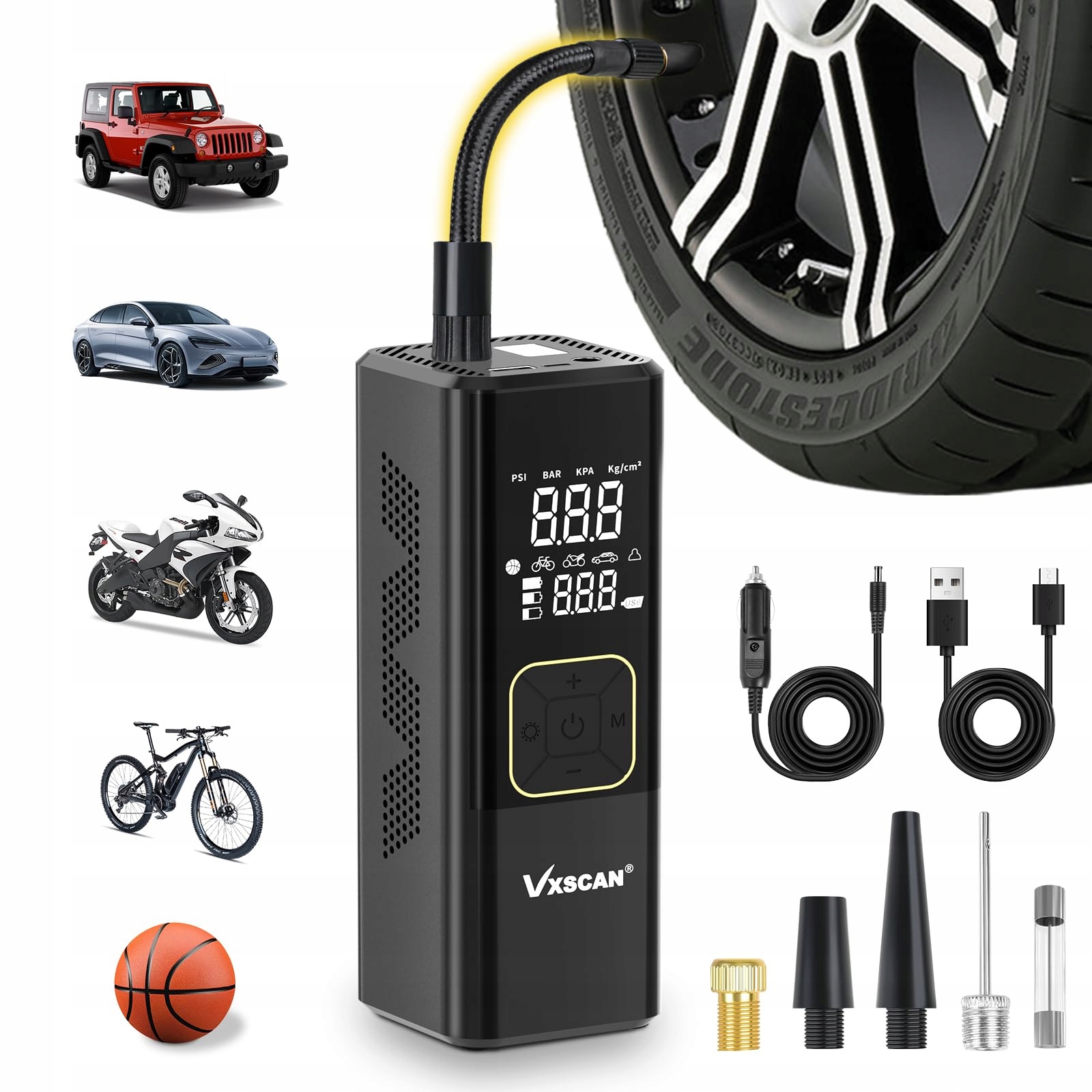 Vxscan Nadmuchiwacz opon, bezprzewodowy,