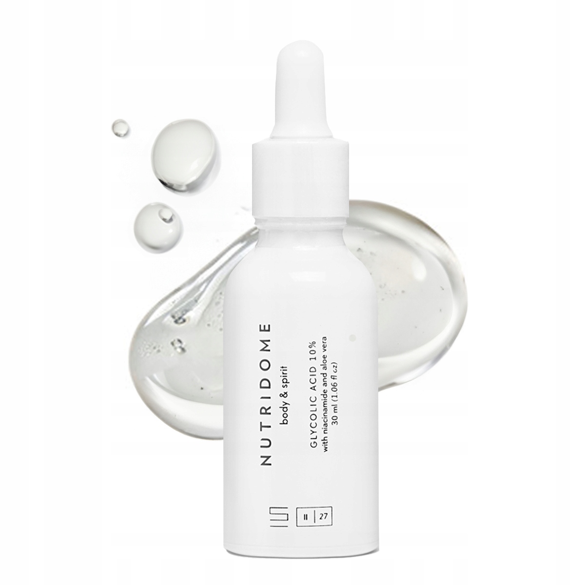 Nutridome Kyselina glykolová s niacinamidem aloe vera Regenerační sérum 30 ml
