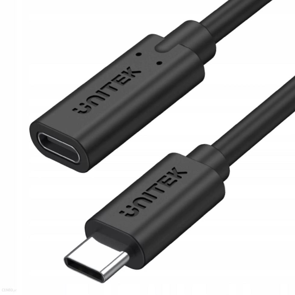 Kabel przedłużacz Unitek C14086BK Usb-c 10Gbps, 4K 60Hz, Pd 20V/5A, 0,5m