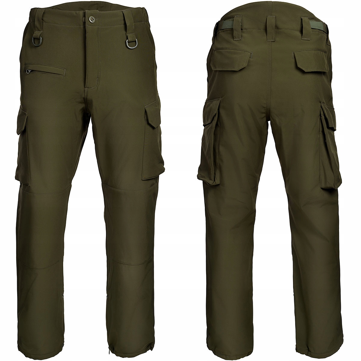 Zimní softshellové kalhoty Mil-Tec Explorer s membránou Olive Xs