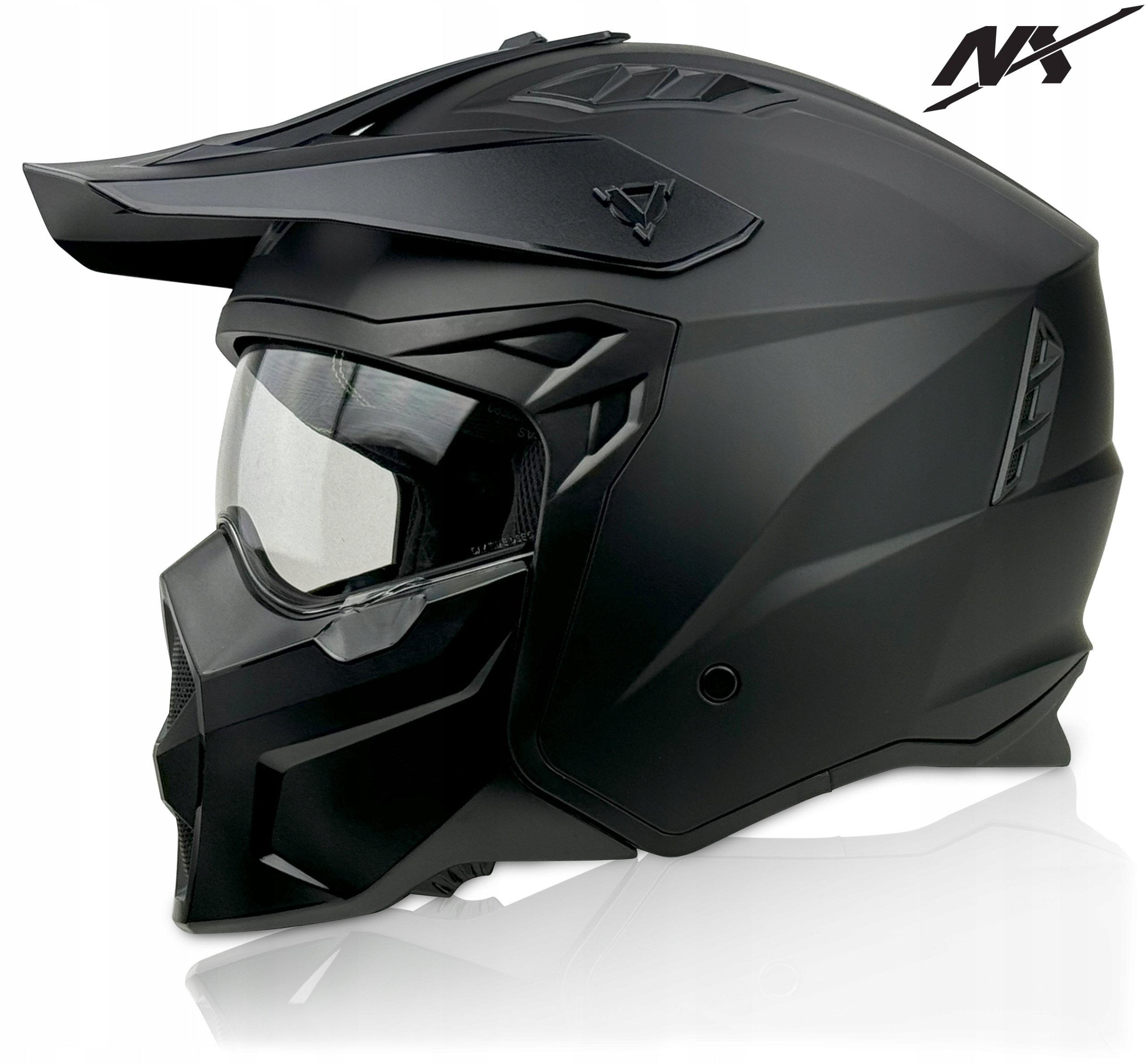 Motocyklová Přilba Otevřený Skútr Chopper Naxa S31 r.XL S Odnímatelnou Čelistí