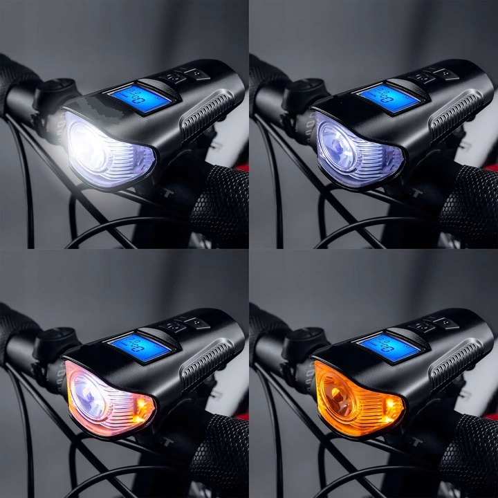 LAMPKA ROWEROWA LED LICZNIK KLAKSON PRZEDNIA TYLNA Źródło światła dioda LED