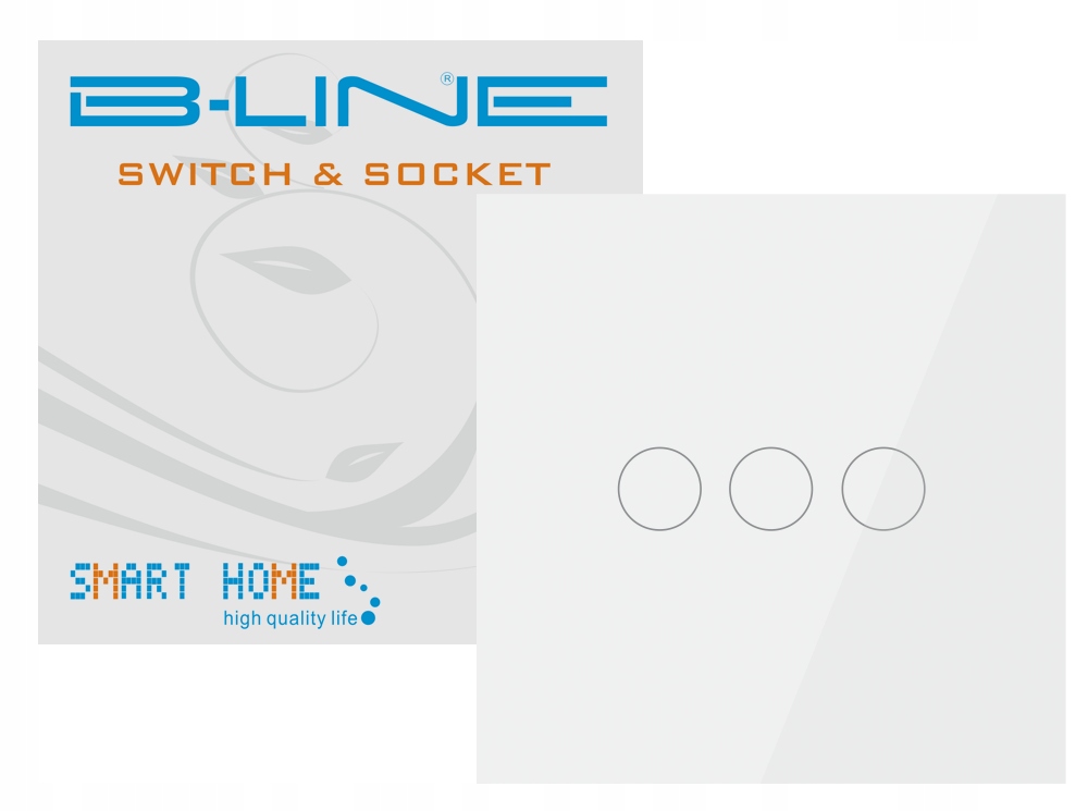 

B-line Włącznik Łącznik Dotykowy Szklany Szkło 3GW