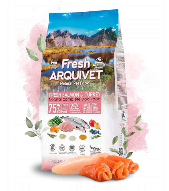 Arquivet Fresh Półwilgotna karma dla psa Łosoś Z Indykiem 10kg
