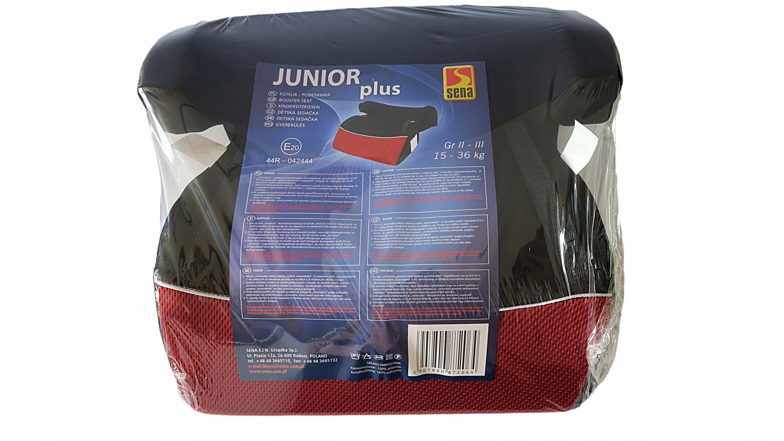 FOTELIK PODSTAWKA PODKŁADKA MARCO 15-36kg ATEST 125-150 cm NOWY MODEL Marka Sena