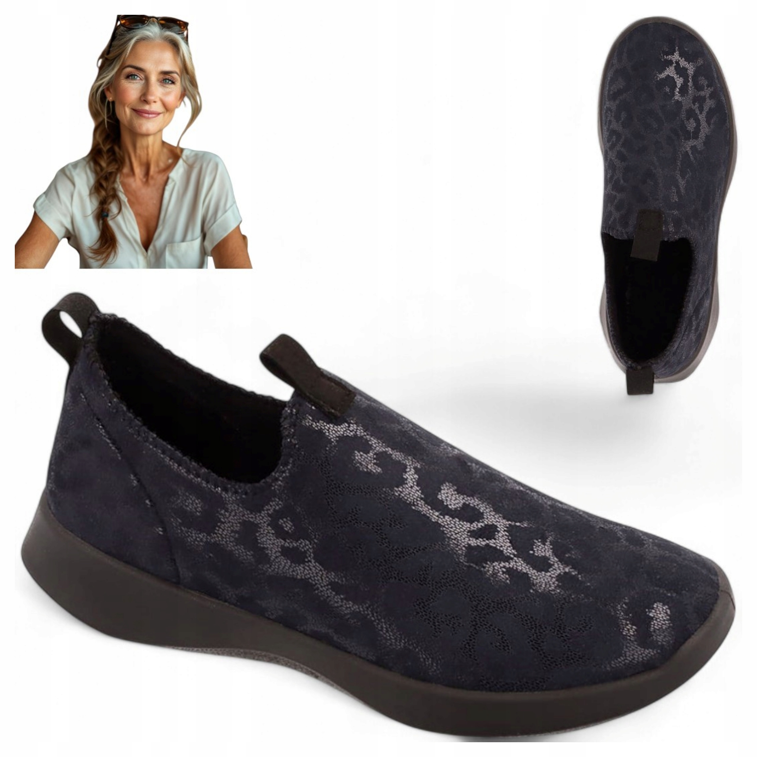 Wsuwane Półbuty Damskie 42 Dr Orto Buty sportowe Zdrowotne lekkie