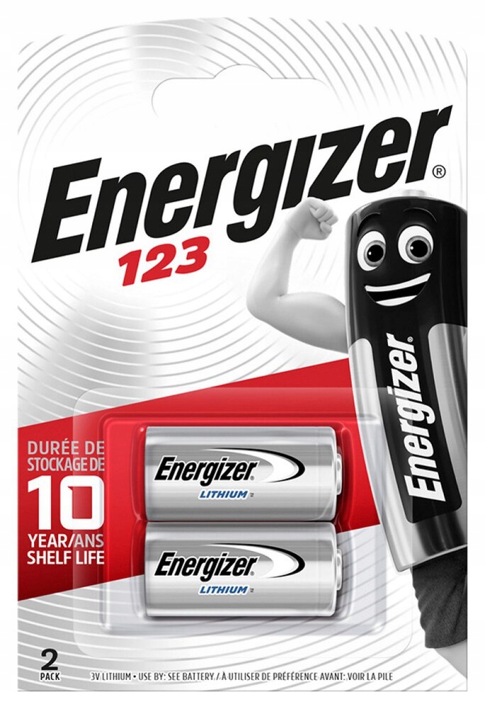 

Bateria Litowa Energizer Cr 123 DL123 CR123A 3V x2