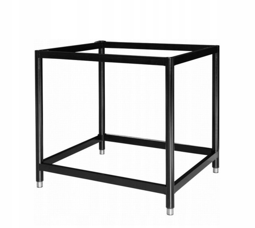 Podstavec pod kamna kovový, černý, 90 x 90 cm