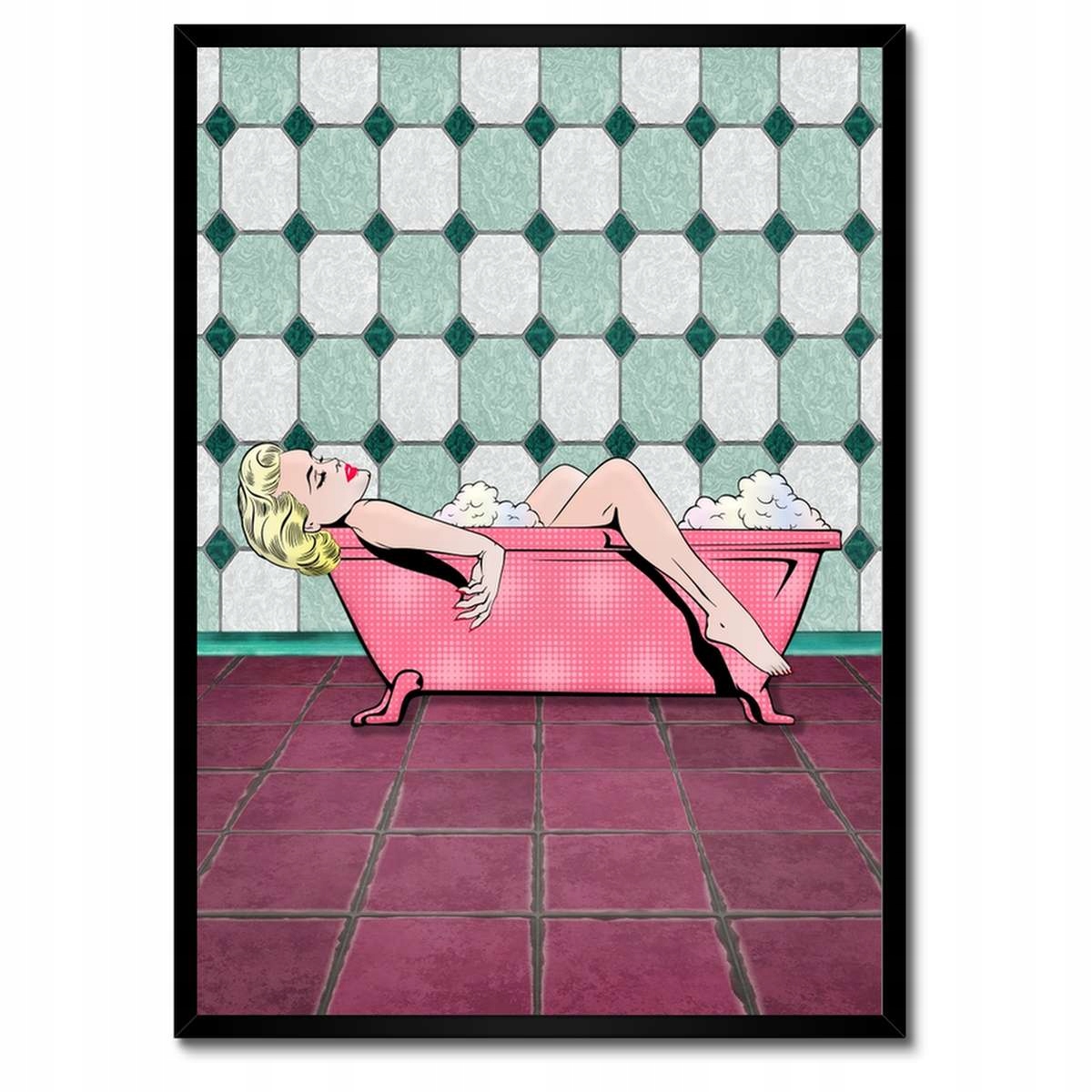 Plakáty v rámu 50x70 Marylin Monroe ve vaně