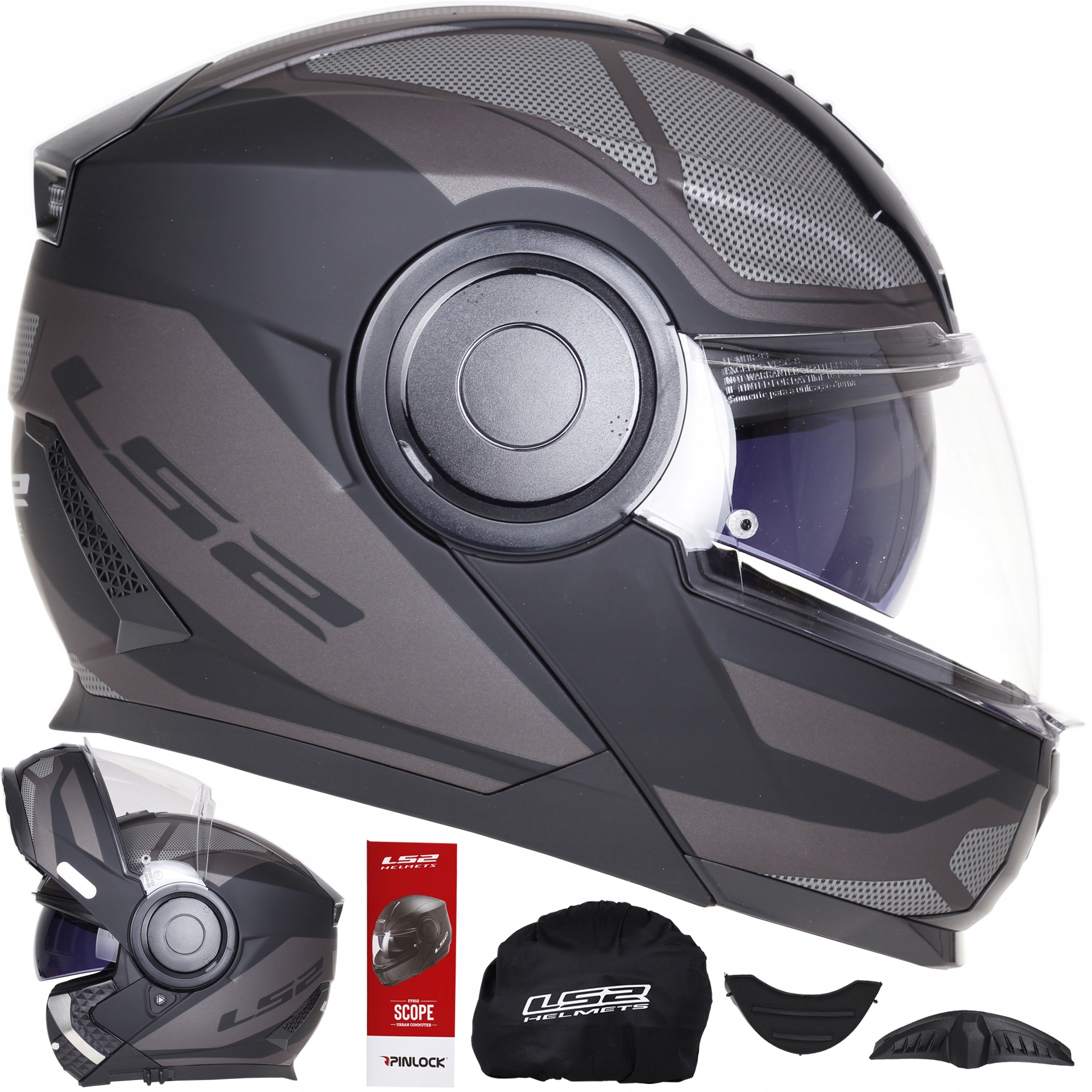 

LS2 FF902 Scope Szczękowy Kask Motocyklowy Pinlock