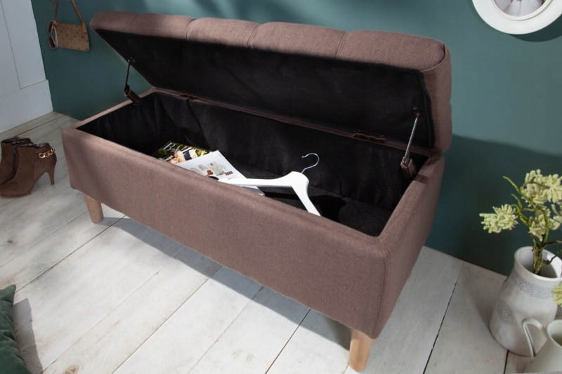 Скамейка скамейка с ящиком для хранения пуф сиденье коричневый мебель глубина 40 см
