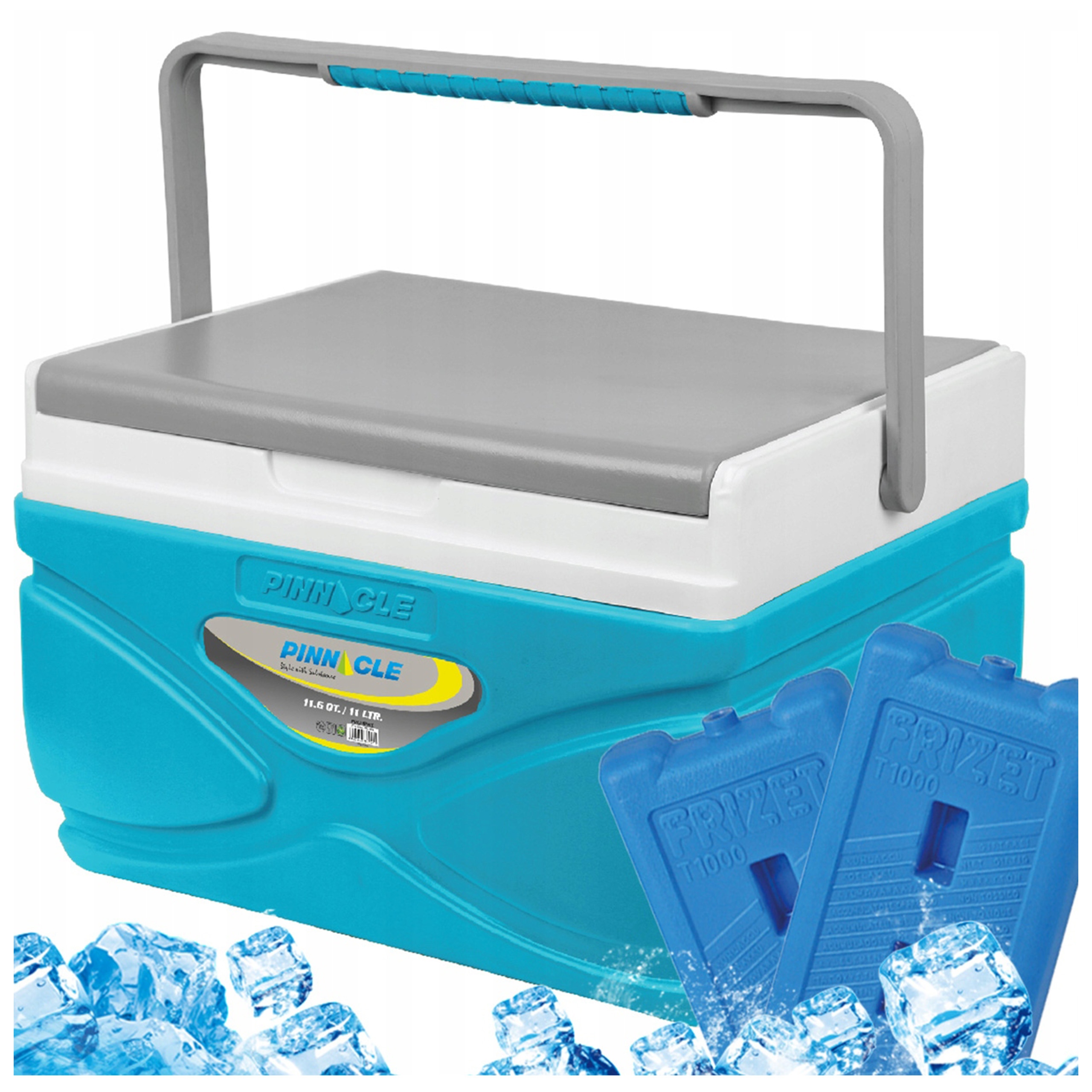 Turistická lednička Pinnacle Tpx 8001 11L tyrkysová 2 velké mrazící vložky