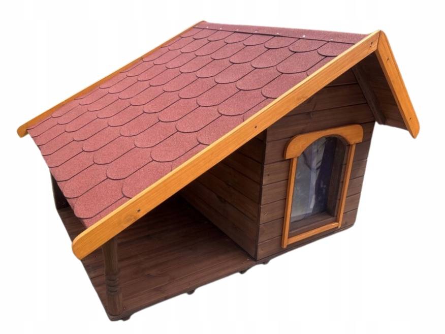 Levně Buda pro psa Budy XXL 4 Zateplená Kotec Zateplená Předsíň Terasa Asfaltový Šindel