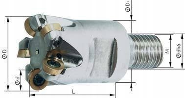 Frézovací hlava se šroubováním, vnější závit, s