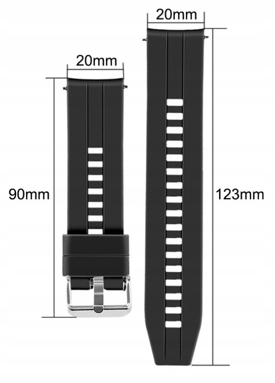 20mm PASEK do SAMSUNG GALAXY WATCH ACTIVE 2 40,44mm/3 41mm/4 5 6 45mm,46mm Producent Inna