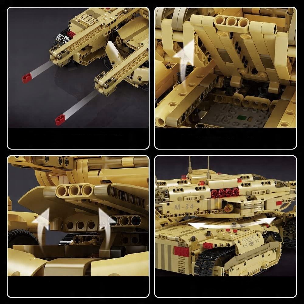 Blocks 20011 tālvadības pults RC Red Alert Mammoth Tank Mold King 3 Kind komplekts