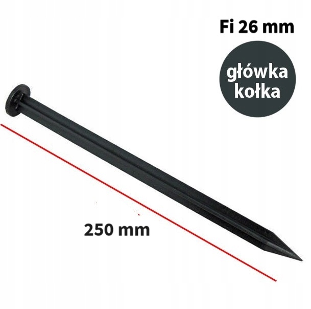 25 x KOTWA 25 CM DO OBRZEŻY OGRODOWYCH SZPILKA GWÓŹDŹ KOŁEK DO EKOBORDÓW Producent inna