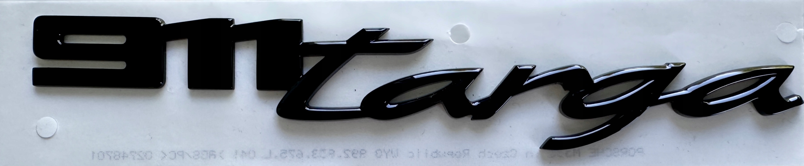 Porsche 911 992 "911Targa" Oe emblém znak logo nápis čierny