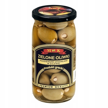 

Mk Oliwki zielone nadziewane migdałami 350 g