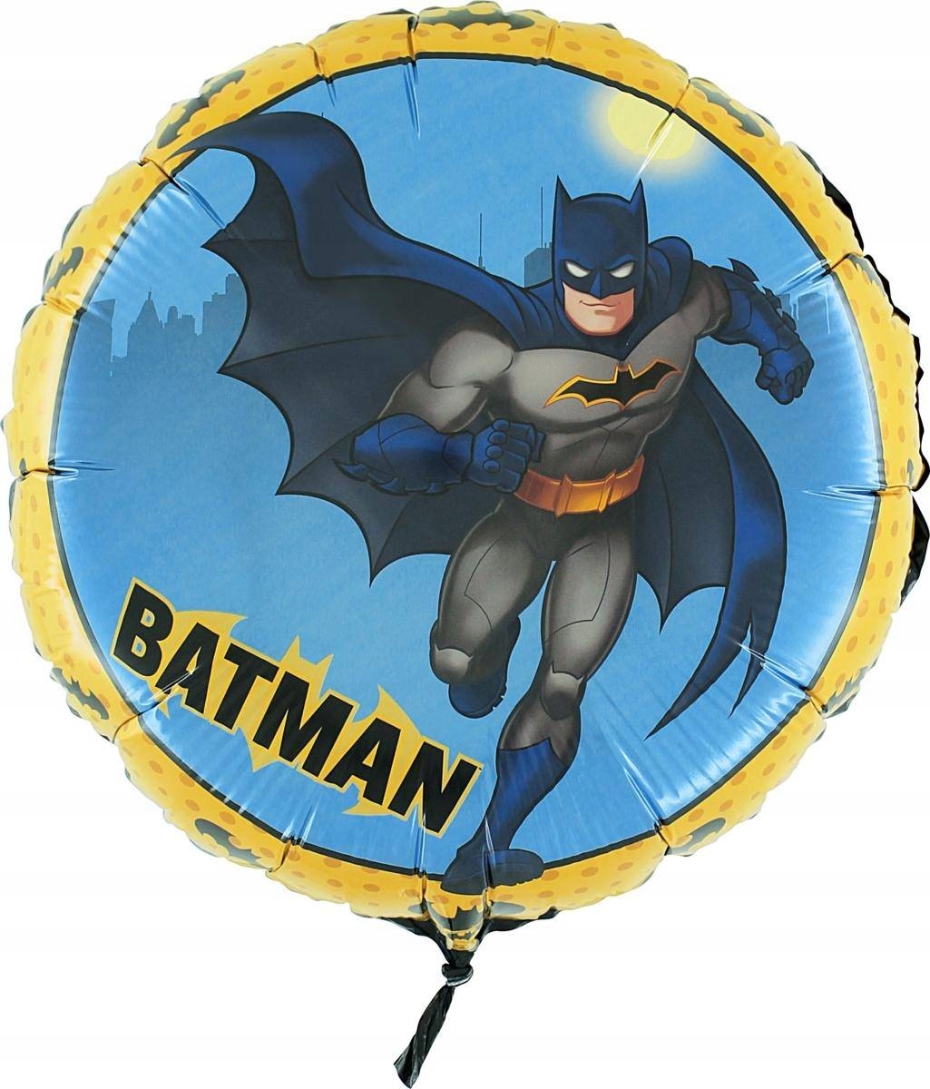 BALON FOLIOWY OKRĄGŁY BATMAN URODZINY HEL AŻ 45 CM