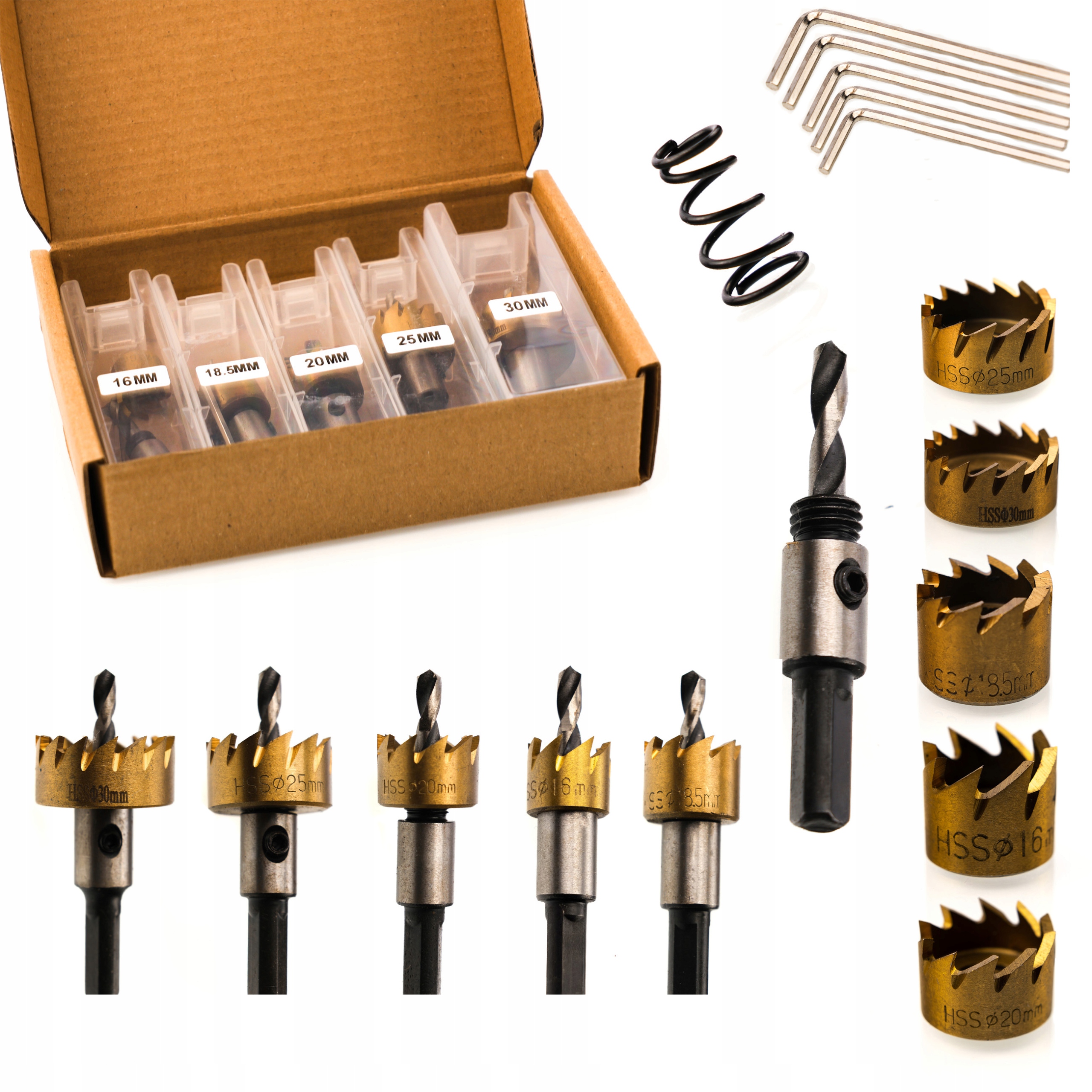 OTWORNICE WIDIOWE DO METALU STALI DREWNA 16-30 5X