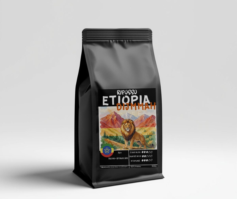 Riposso Etiopia Dijmmah 1kg kawa ziarnista 100% Arabica
