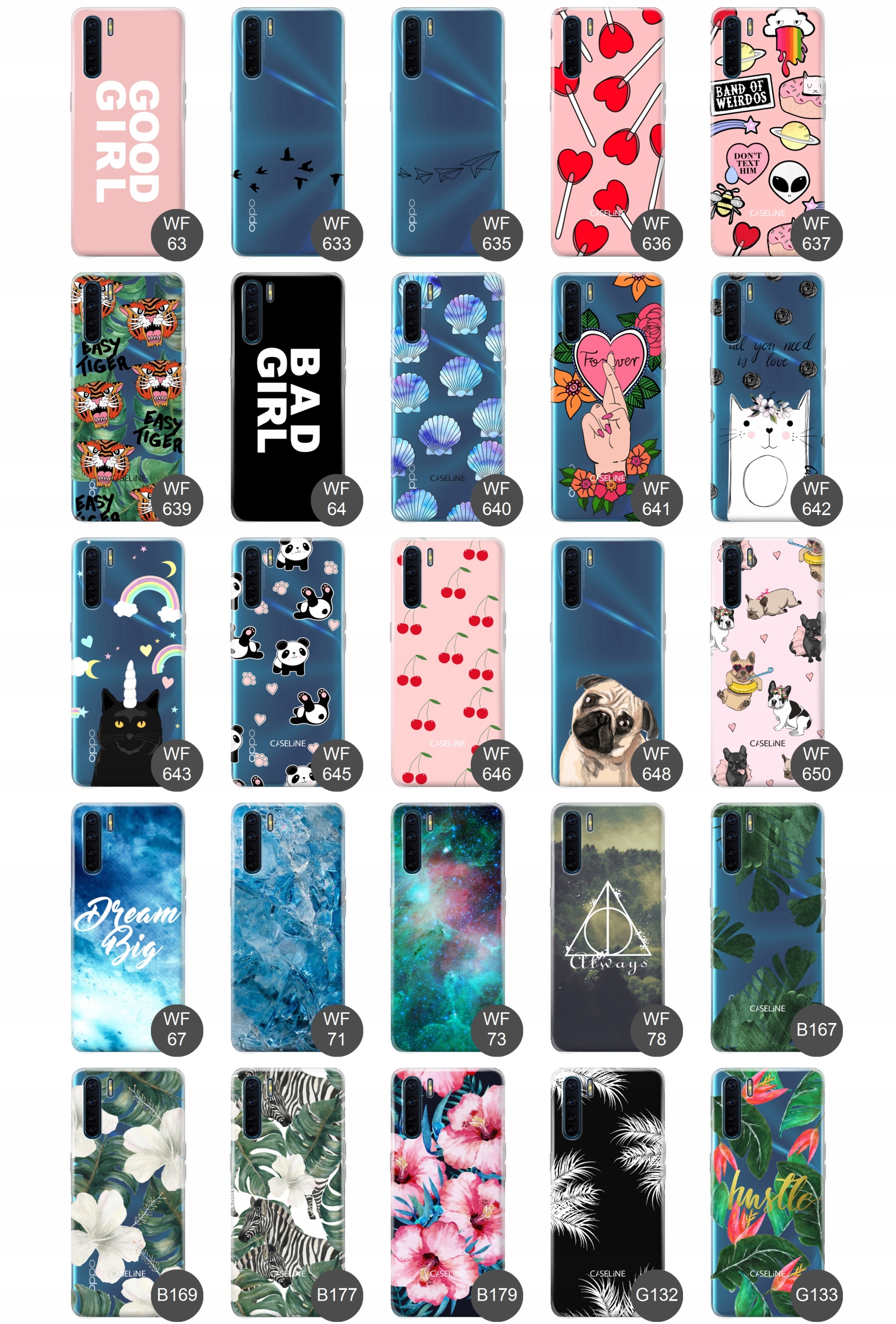 Etui do Oppo A91 case wzory guma