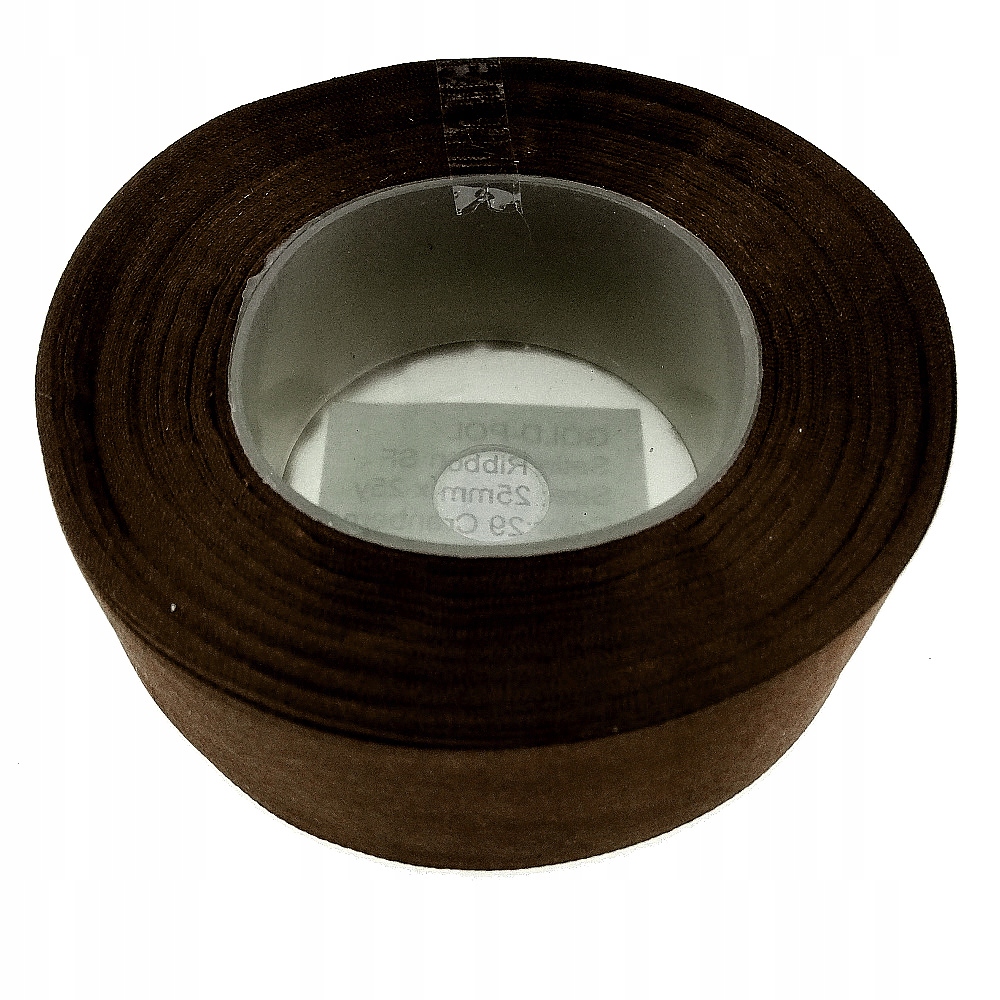 Wstążka satynowa 25mm 22m brąz CHOCOLADE68 1167