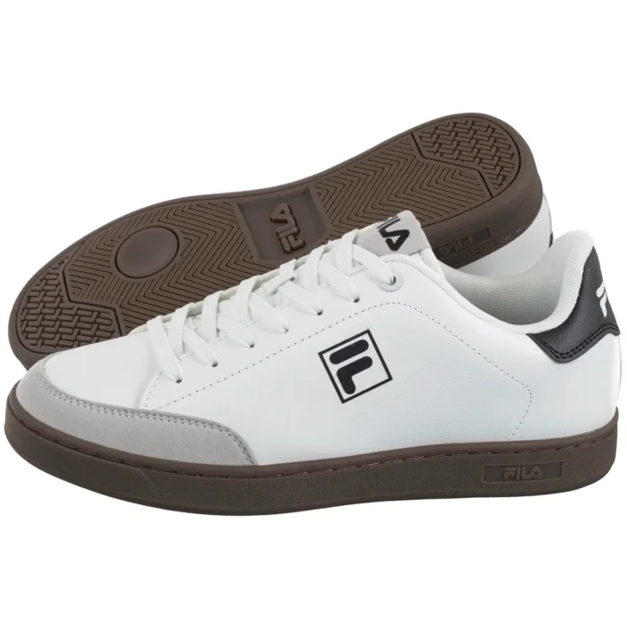 Pánské Sportovní Boty Sneakersy Fila Courtbay White-Black FFM0365 Bílé