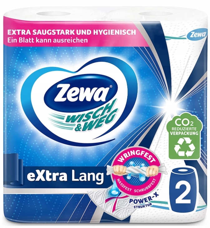 

Zewa, Ręczniki papierowe, białe, 2 rolki