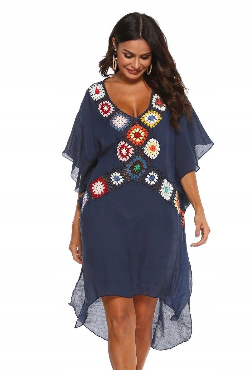 PAREO TUNIKA BOHO LETNIA SUKIENKA NARZUTKA plażowa Model boho