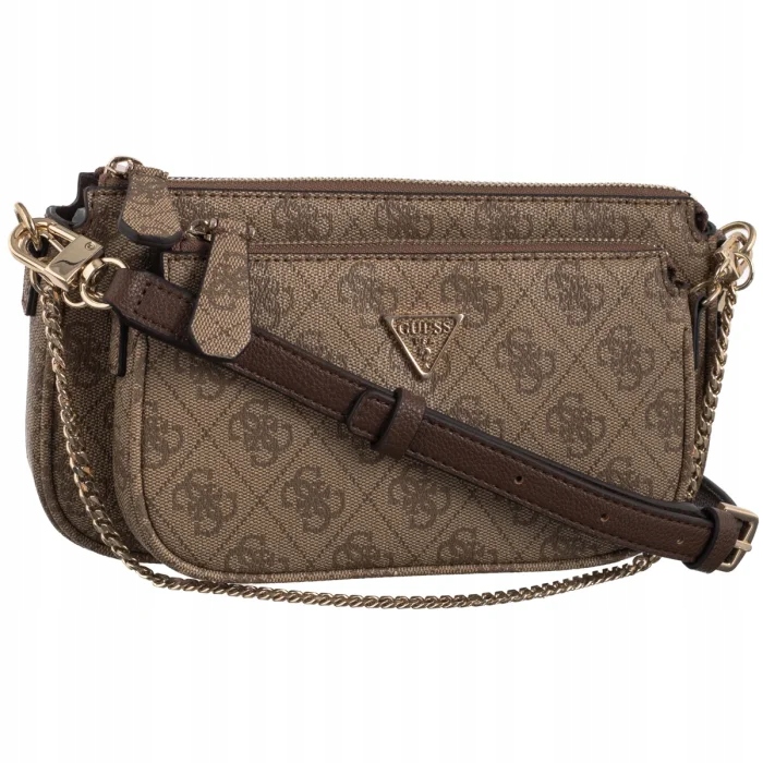 Dámská kabelka Guess Noelle II Dbl Pouch Crossbody HWBG96 Béžová
