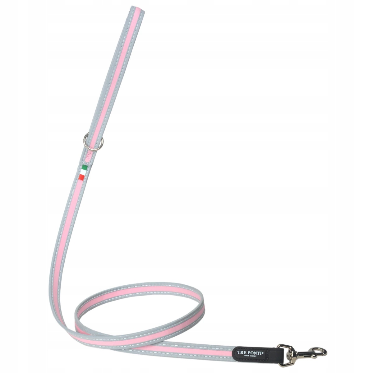 

Smycz 110cm Tre Ponti Różowa Odblaski