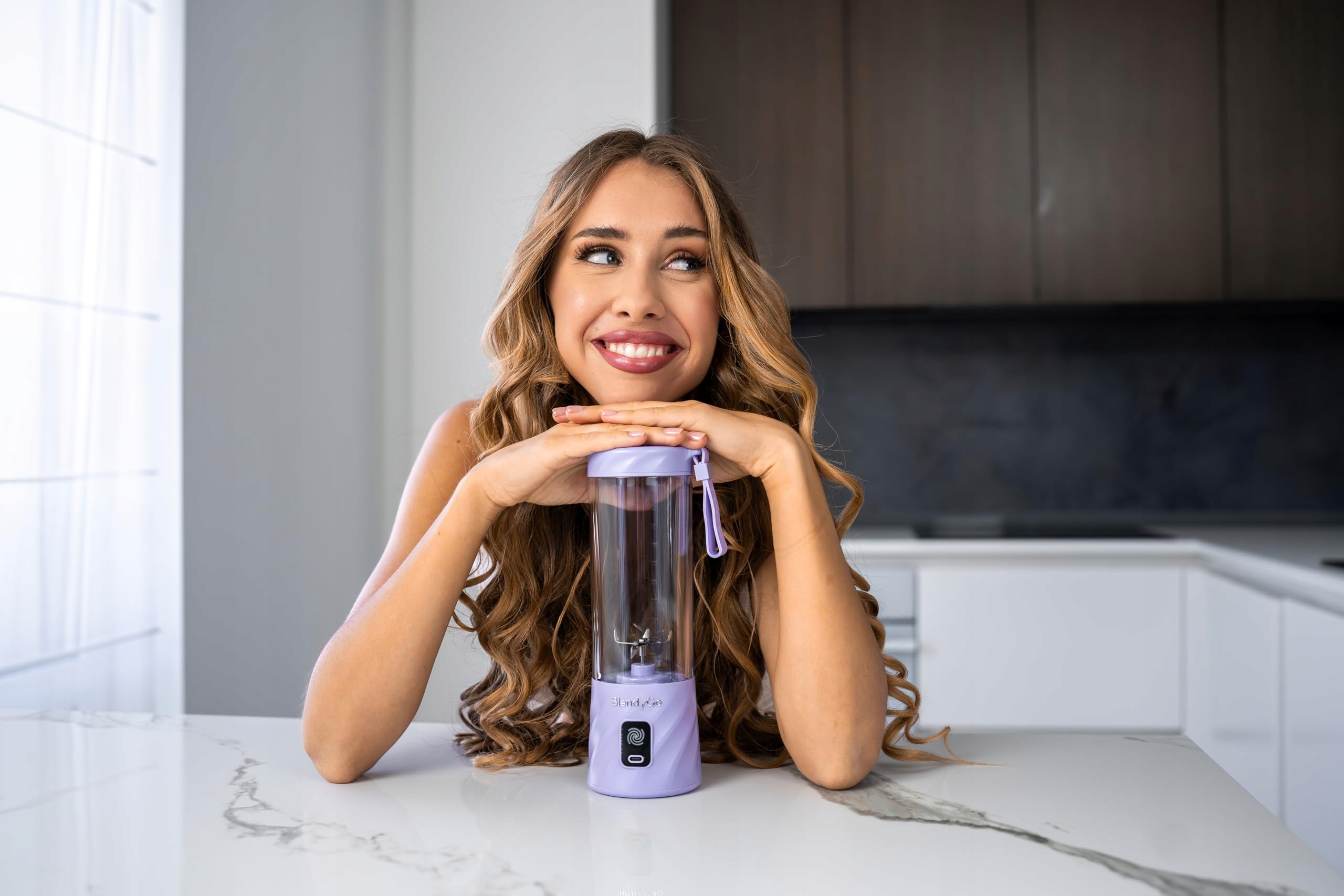 BLENDYGO 3 Przenośny Blender Smoothie USB 550ml BPA Free Lavender — miniatura 9