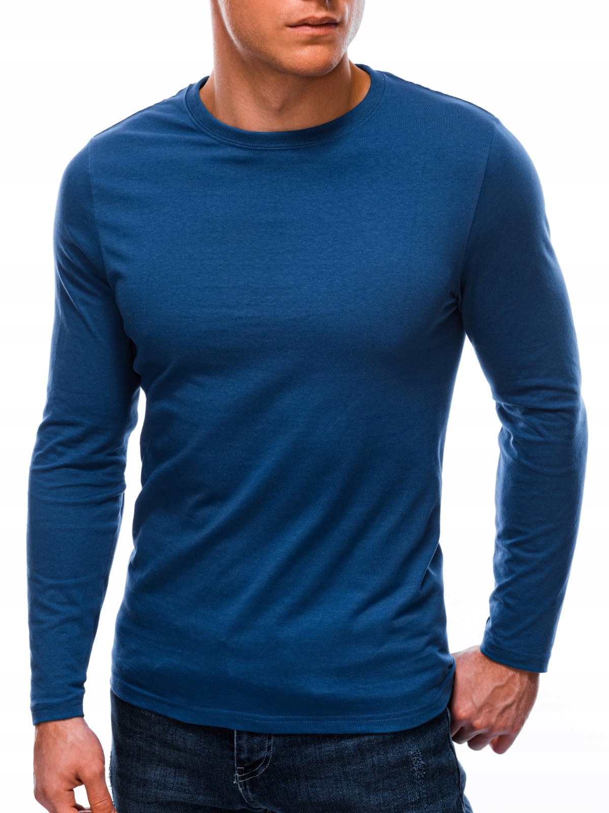 

Longsleeve męski basic bawełna 59L niebieski L