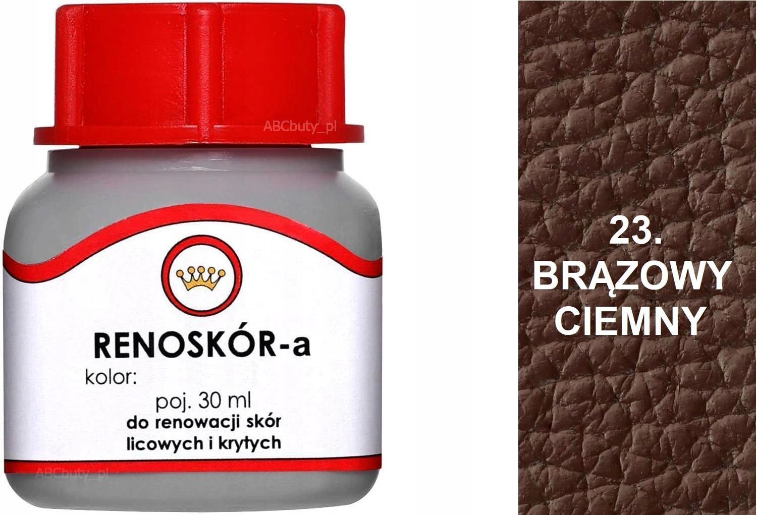 CIEMNY BRĄZ RENOSKÓR FARBA DO BUTÓW i SKÓRY G10-01 Marka inna