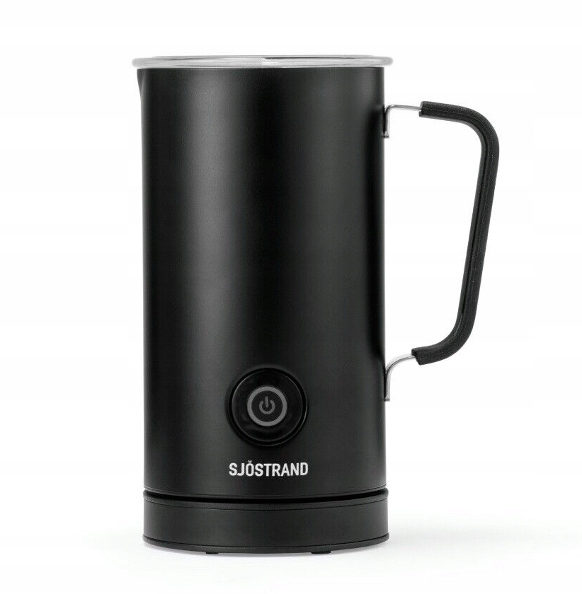 Sjöstrand The Original Elektryczny Spieniacz do Mleka Stalowy Czarny