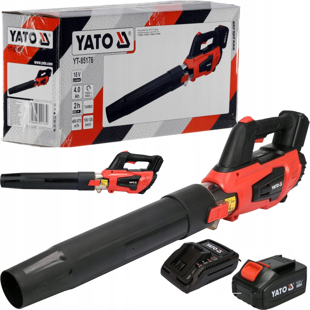 Yato Dmuchawa Akumulatorowa Do Liści Śniegu Piachu 18V Zestaw 4Ah