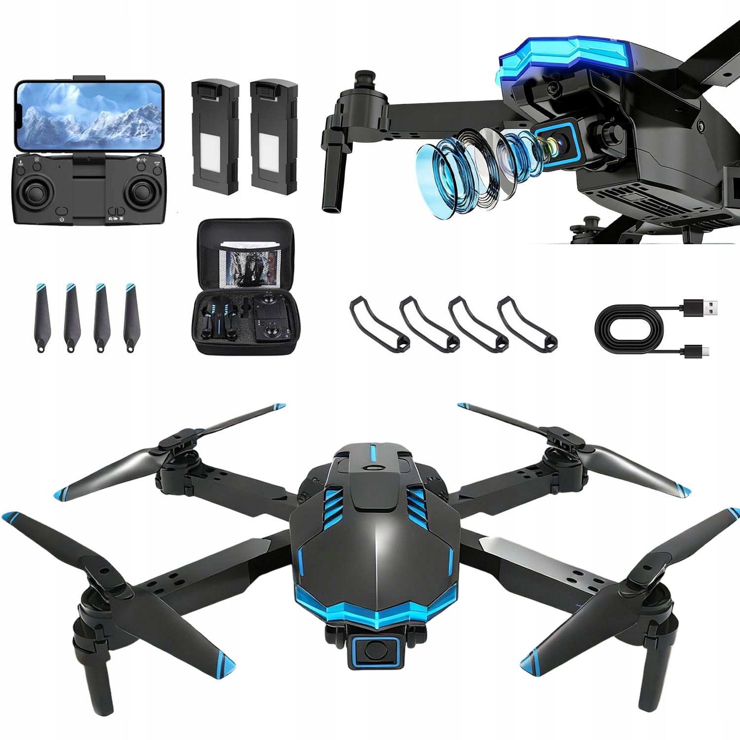 Rc Dron 1080P Dlouhý Let Jedno Tlačítko Start Pro Začátečníky