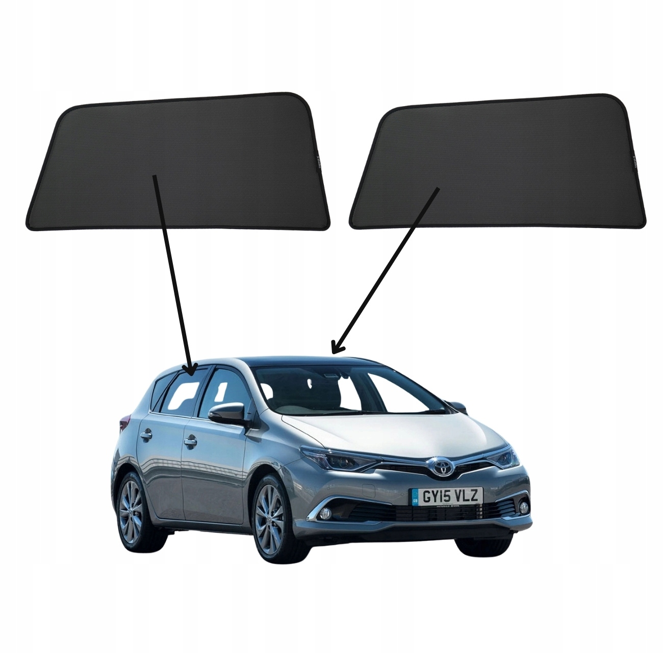 Protislnečné clony do Toyota Auris II, 2012-2019, Hatchback, magnety, 2ks