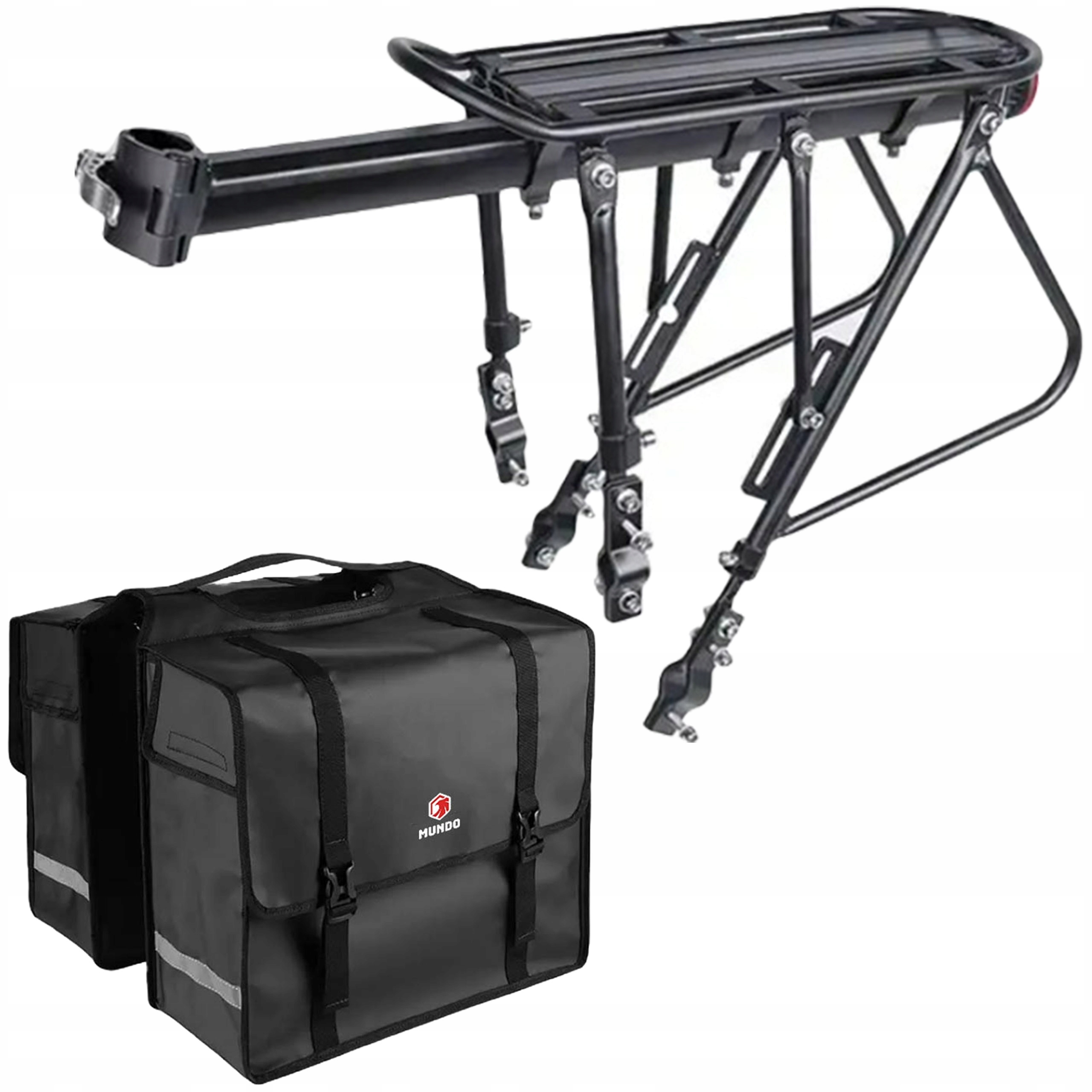 Bagażnik Rowerowy 100 Kg Torba Sakwa Rowerowa Na Bagażnik (45L) Na Rower