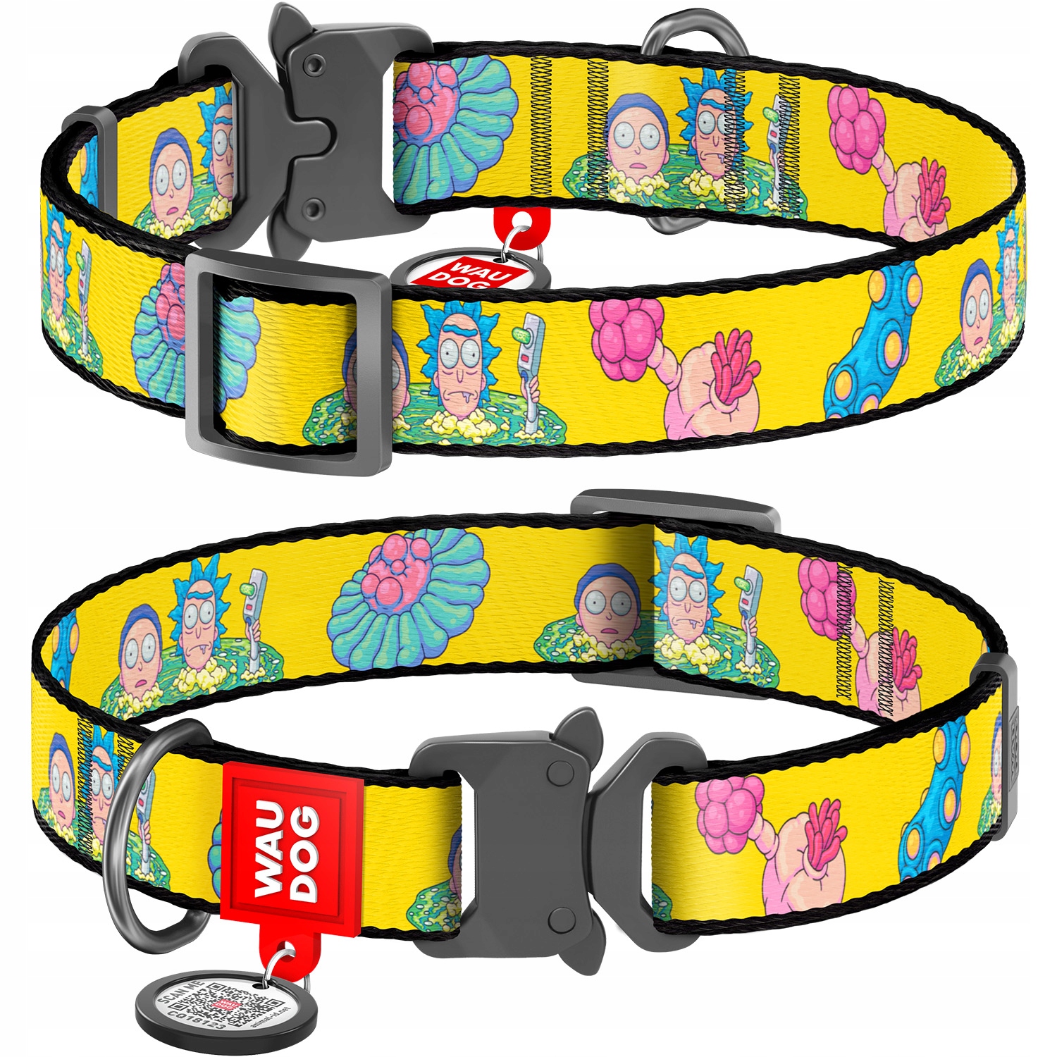 

Obroża dla psa, Rick and Morty 1, klamra metal, S
