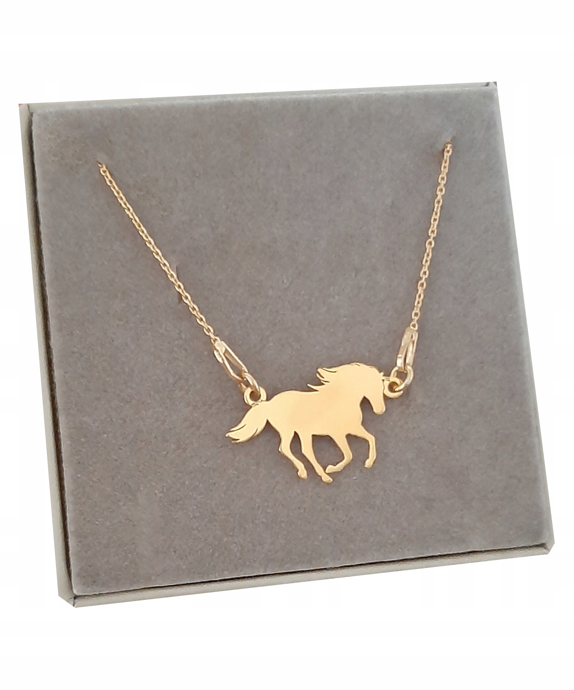 

Złoty naszyjnik Konik Koń celebrytka 925