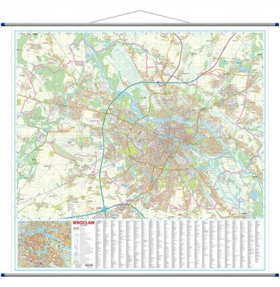 WROCŁAW MAPA ŚCIENNA / PLAN MIASTA 1:20 000 Ekograf • Cena, Opinie ...