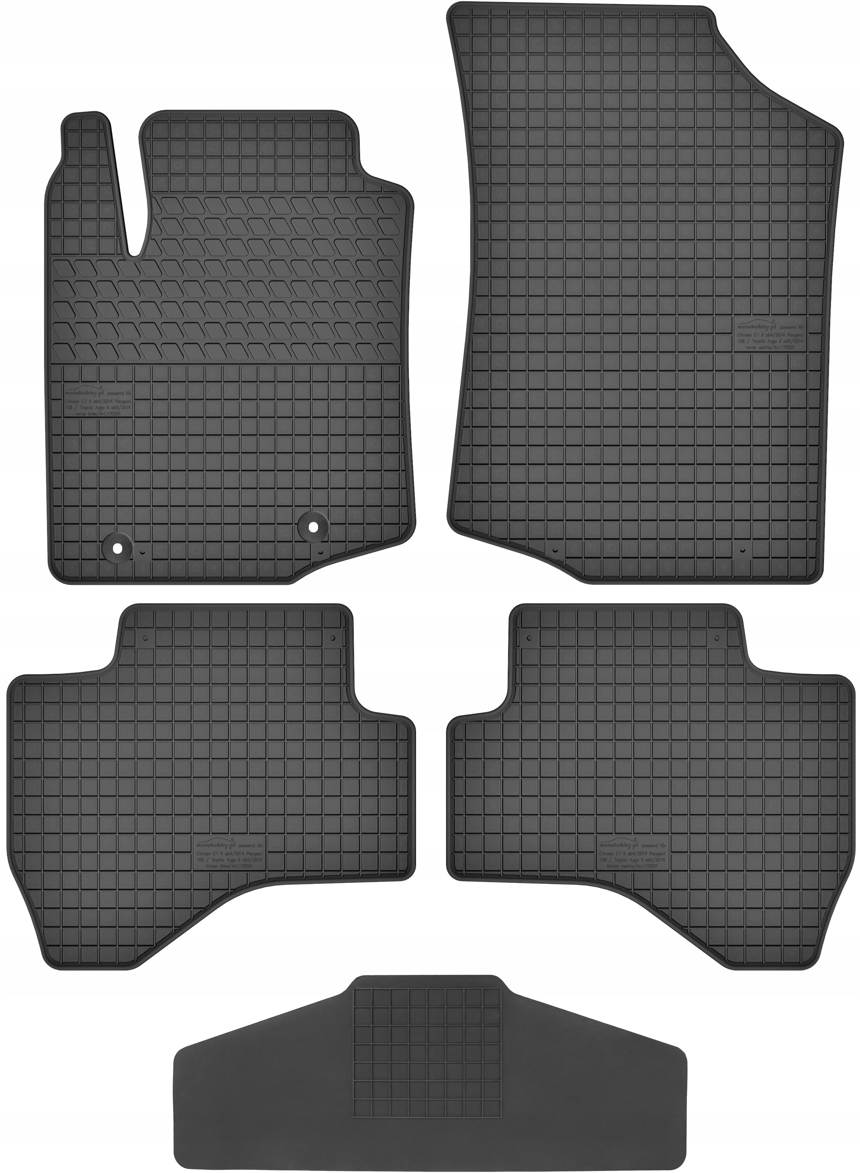 

Toyota Aygo II 2014- Dywaniki z tunelem