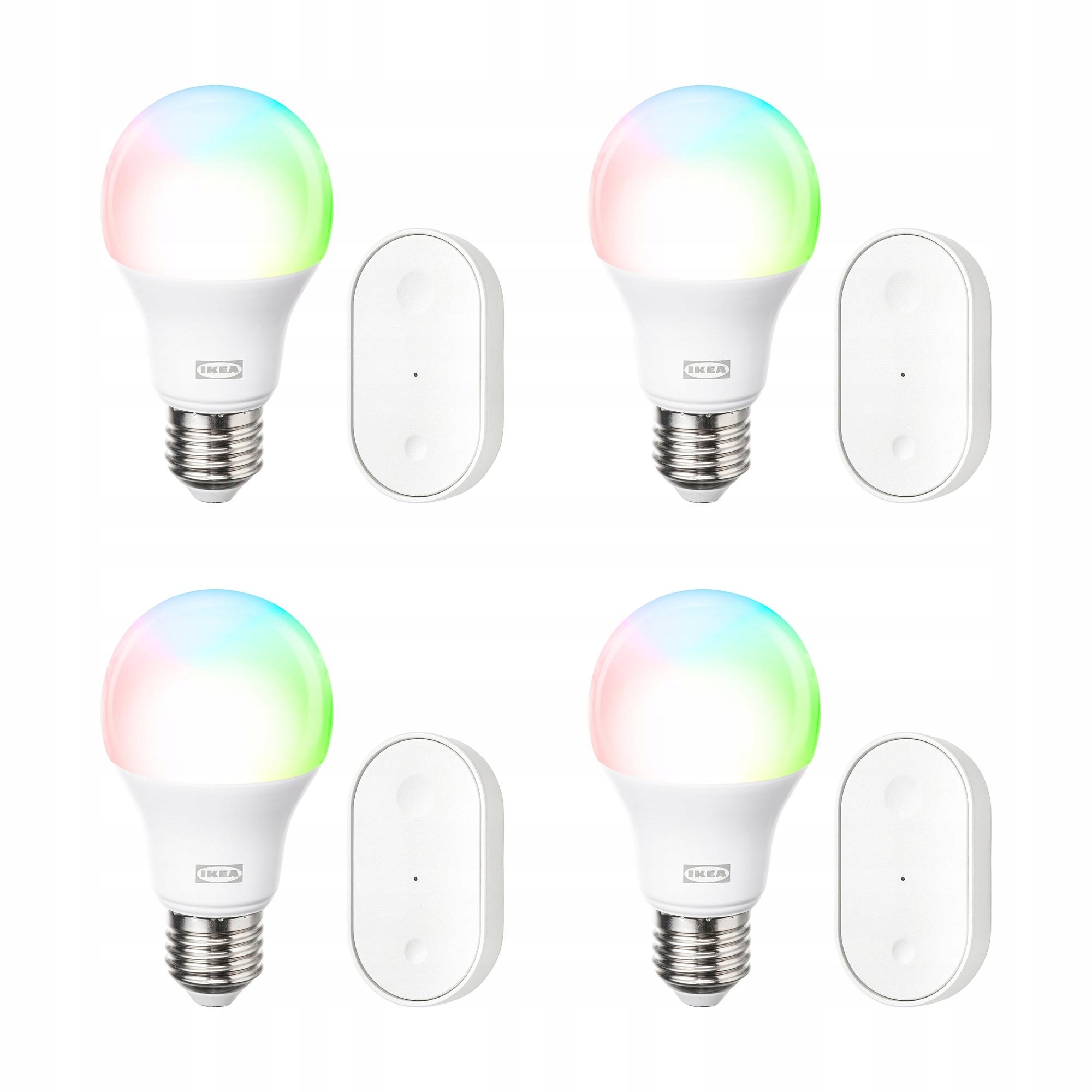 4 ks Smart Led žárovka E27 Rgbw Startovací Sada Kajplats