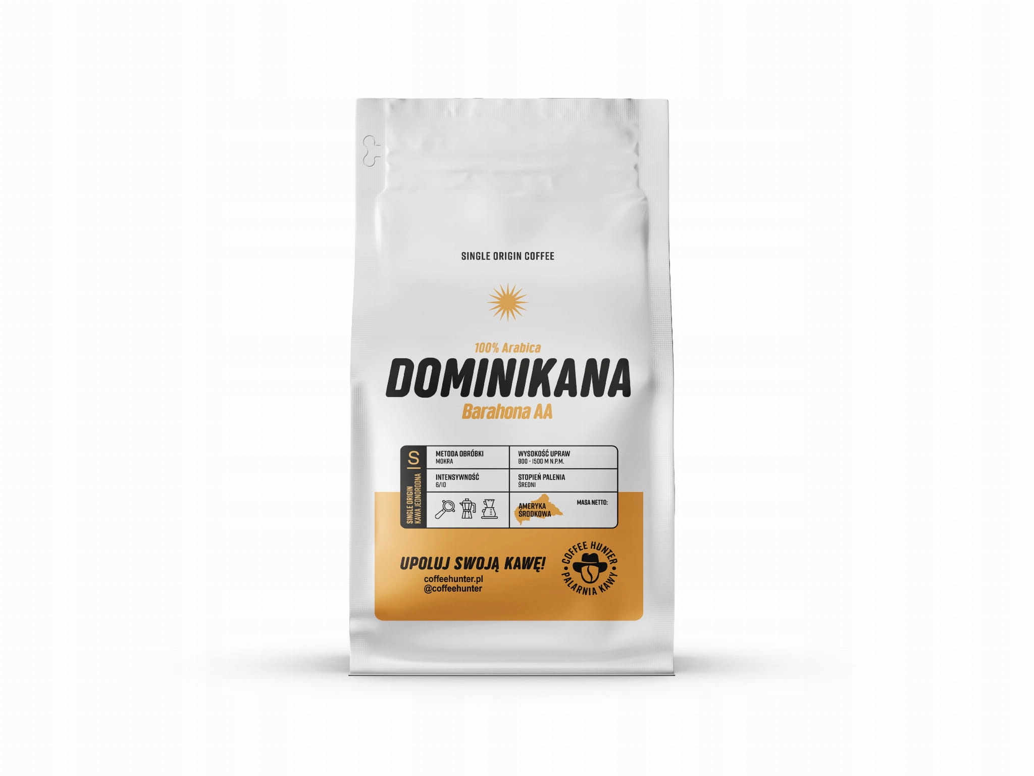 Levně Coffee Hunter Dominikánská republika Barahona Aa káva zrnková 500 g